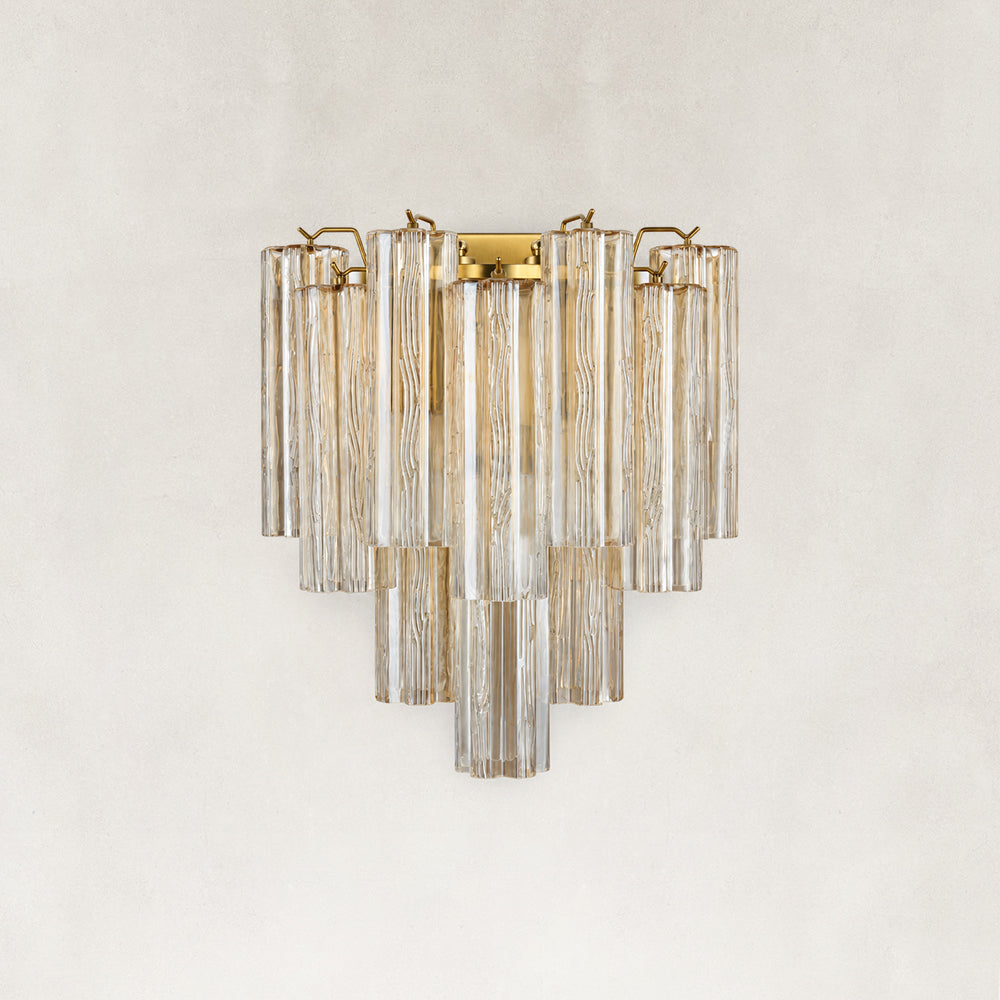 Rova Fluted Glass Wall Sconce 15"W