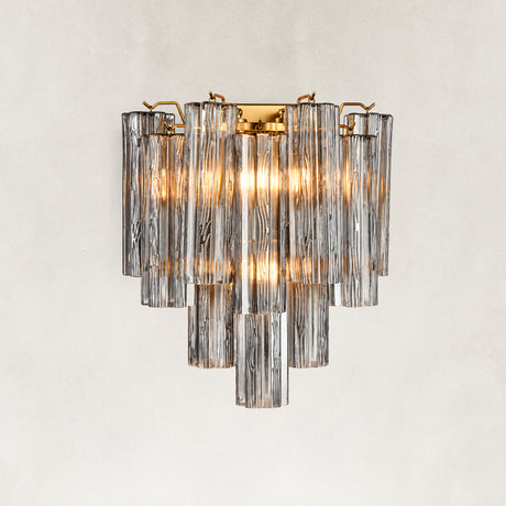 Rova Fluted Glass Wall Sconce 15"W