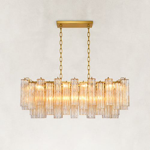 Rova Fluted Glass Linear Chandelier 43