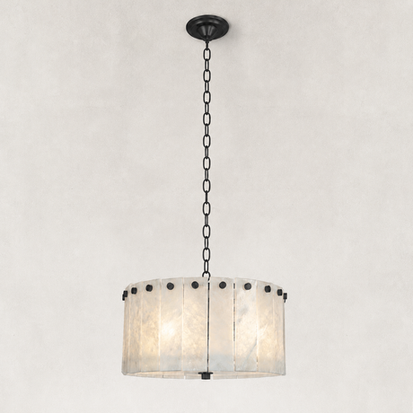Selene Blue Crystal Marble  Round Chandelier 16"D