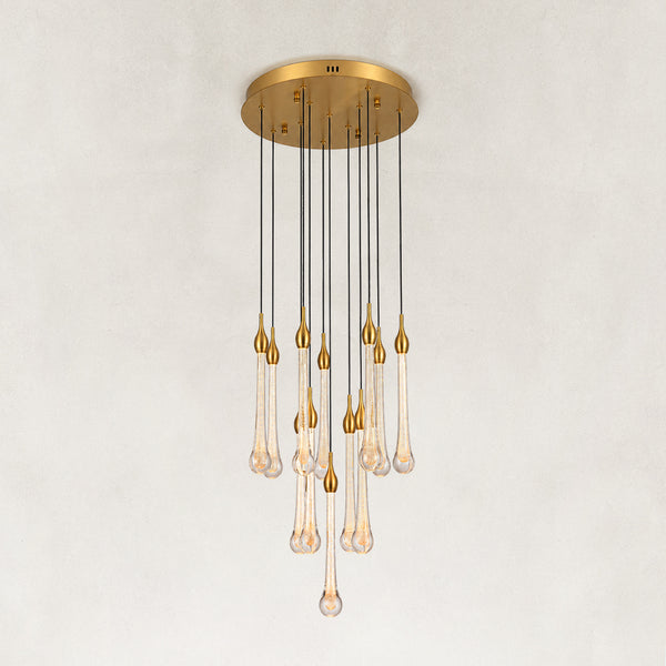Selune Crystal Drop Cascade Chandelier 17"D