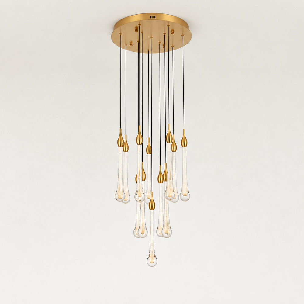 Selune Crystal Drop Cascade Chandelier 17"D