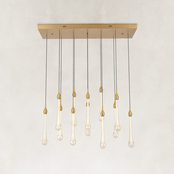 Selune Crystal Drop Linear Chandelier 37"W