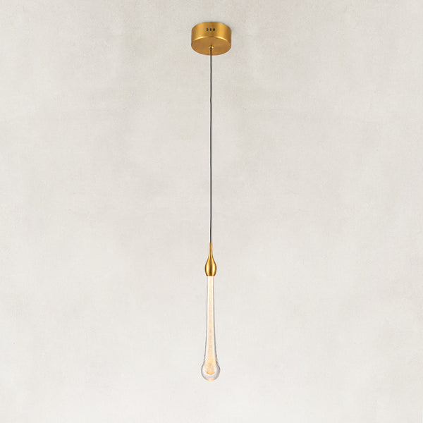Selune Crystal Drop Pendant 15"H