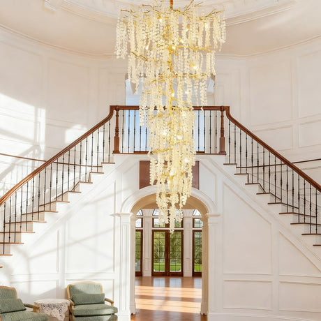 Shira Crystal Tree Branch Linear Chandelier 95"H