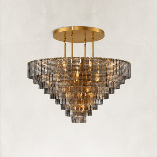 Sirenna Smoke Glass Round Chandelier 60
