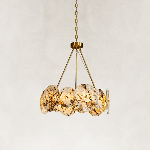 Snow Mountain White Marble Round Chandelier 31