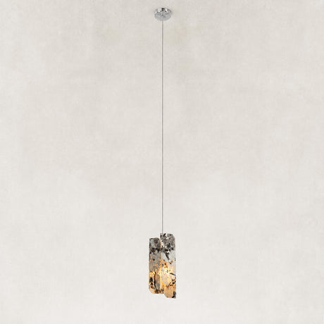 Snow Mountain White Marble Layered Pendant Light 5.9"W