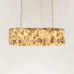 Snow Mountain White Marble Rectangle Chandelier 41.3"L