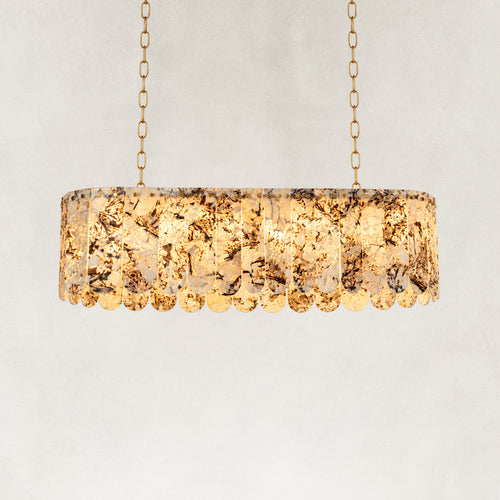 Snow Mountain White Marble Rectangle Chandelier 41.3