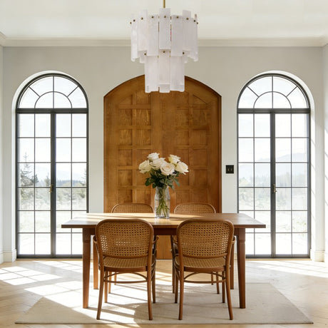 Solara Alabaster 2-Tier Round Pendant 13"D
