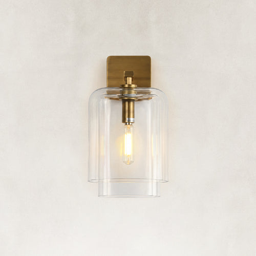 Solene Layered Clear Glas Wall Sconce 14