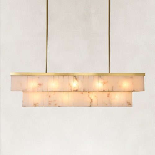 Solenne Alabaster Rectangular Chandelier 55