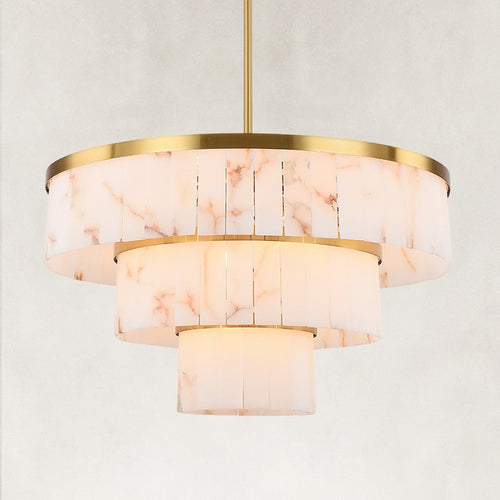 Solenne Alabaster Round Chandelier 34