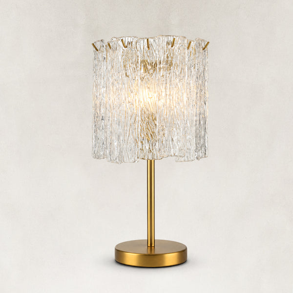 Solira Textured Glass Cylinder Table Lamp 18"H