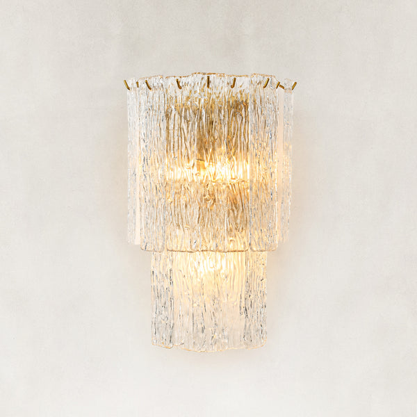 Solira Textured Glass Wall Sconce 18"H