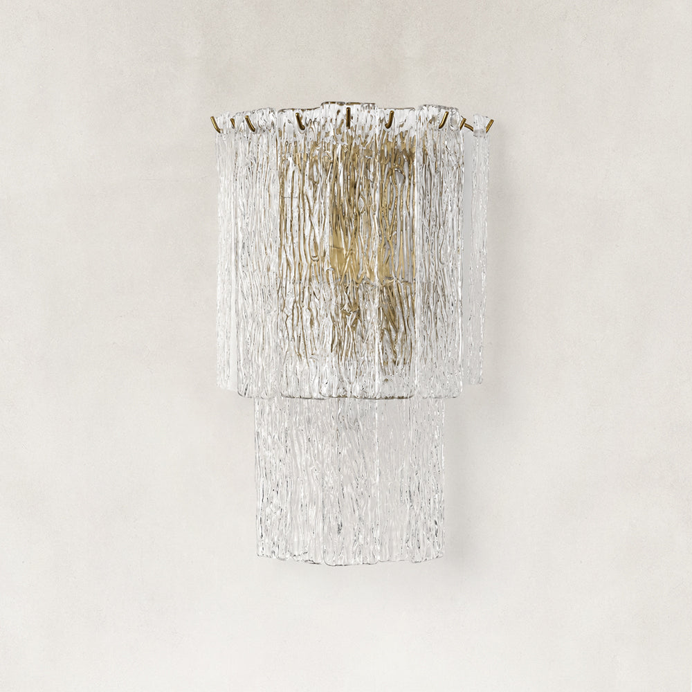 Solira Textured Glass Wall Sconce 18"H