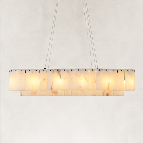 Solis Alabaster Oval Chandelier 40