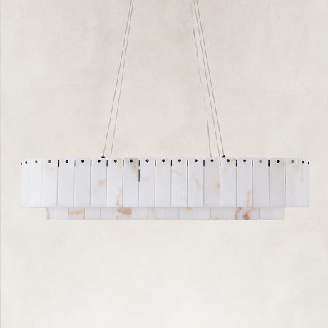 Solis Alabaster Oval Chandelier 40"