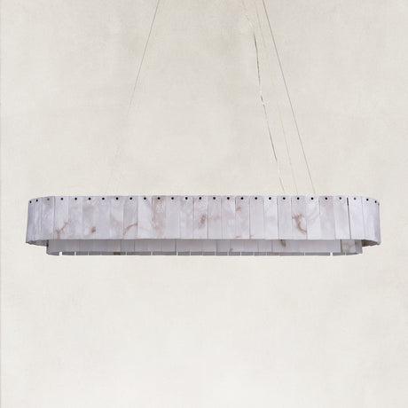 Solis Alabaster Oval Chandelier 54"W