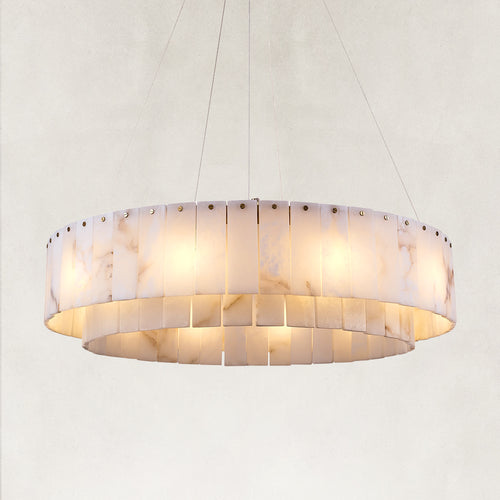 Solis Alabaster Round Chandelier 32