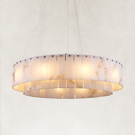 Solis Alabaster Round Chandelier 32"D