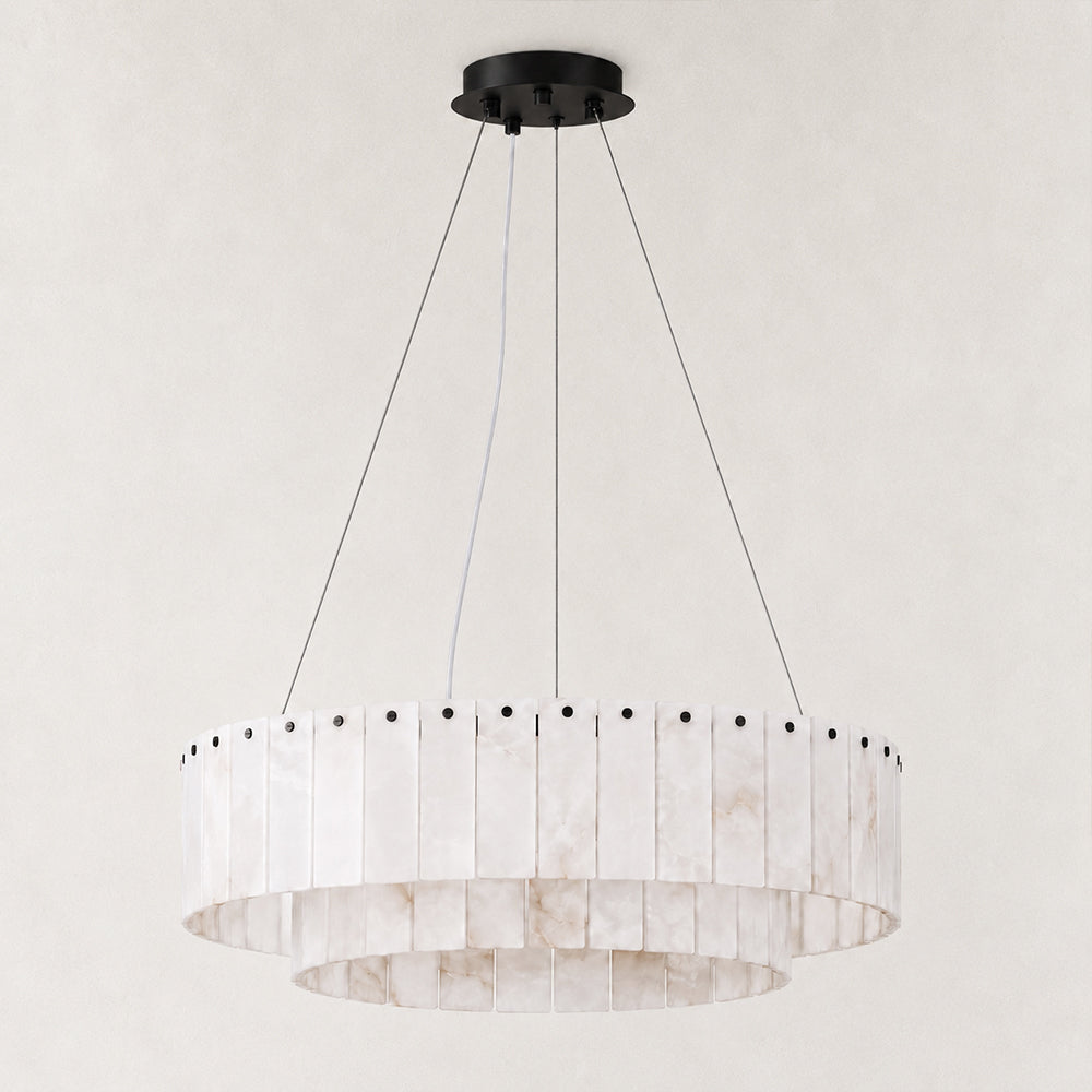 Solis Alabaster Round Chandelier 24"D