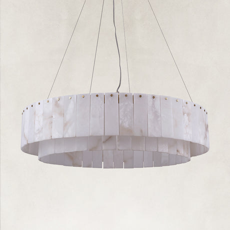 Solis Alabaster Round Chandelier 32"D