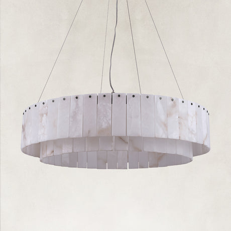 Solis Alabaster Round Chandelier 32"D