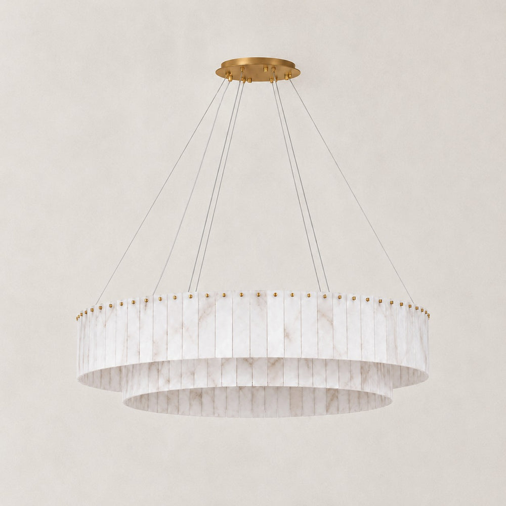 Solis Alabaster Round Chandelier 48"D