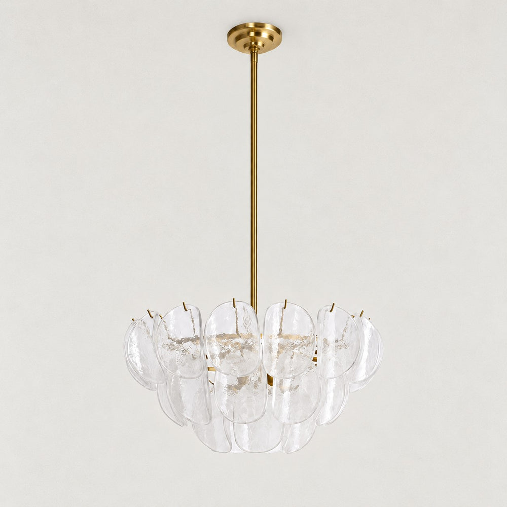 Soravie Glass Disc Round Chandelier 22"D