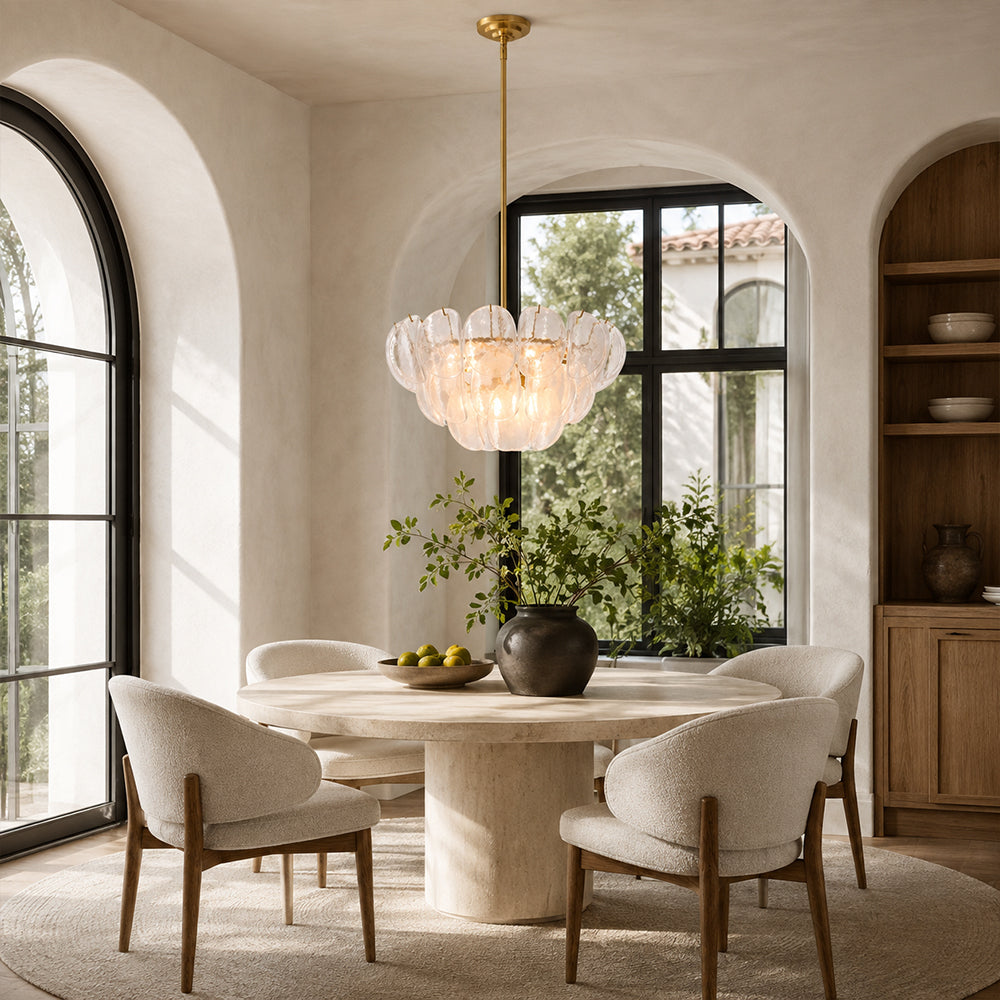 Soravie Glass Disc Round Chandelier 22"D