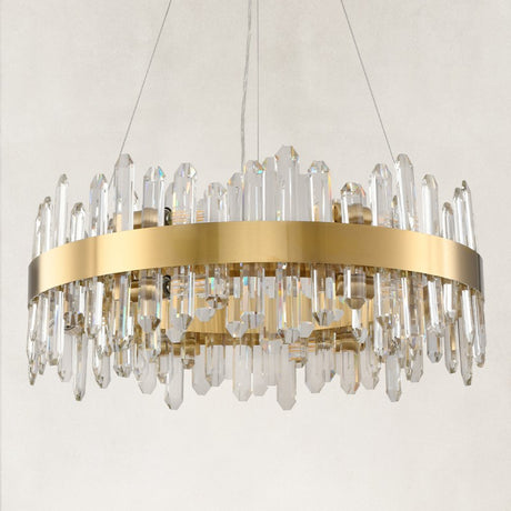 Stello Crystal Strip Round Chandelier 24"D