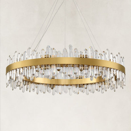 Stello Crystal Strip Round Chandelier 40"D