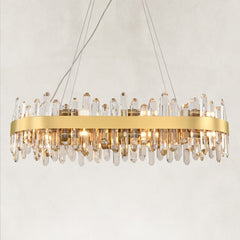 Stello Crystal Strip Oval Chandelier 36