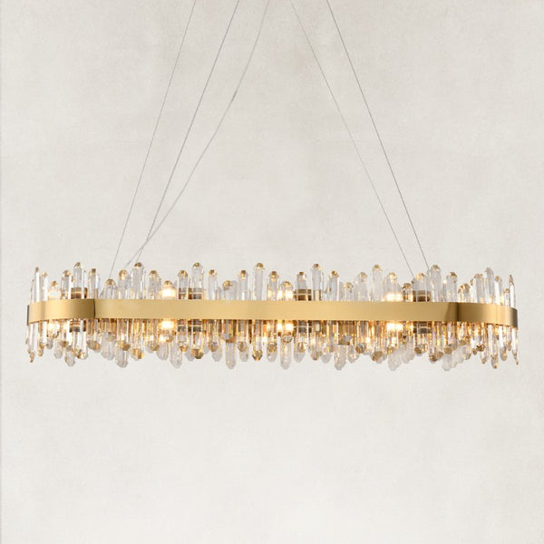 Stello Crystal Strip Oval Chandelier 52"W