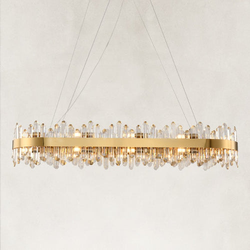 Stello Crystal Strip Oval Chandelier 52