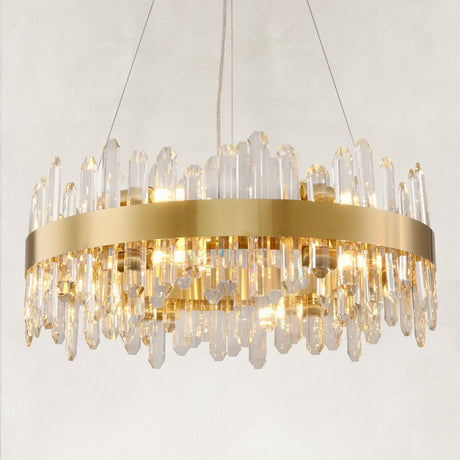 Stello Crystal Strip Round Chandelier 24"D