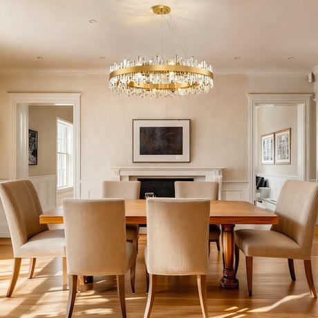 Stello Crystal Strip Round Chandelier 32"D