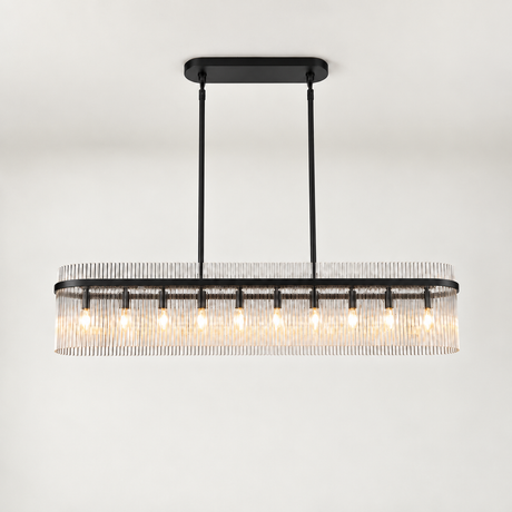 Syloria Glass Linear Chandelier 54"W