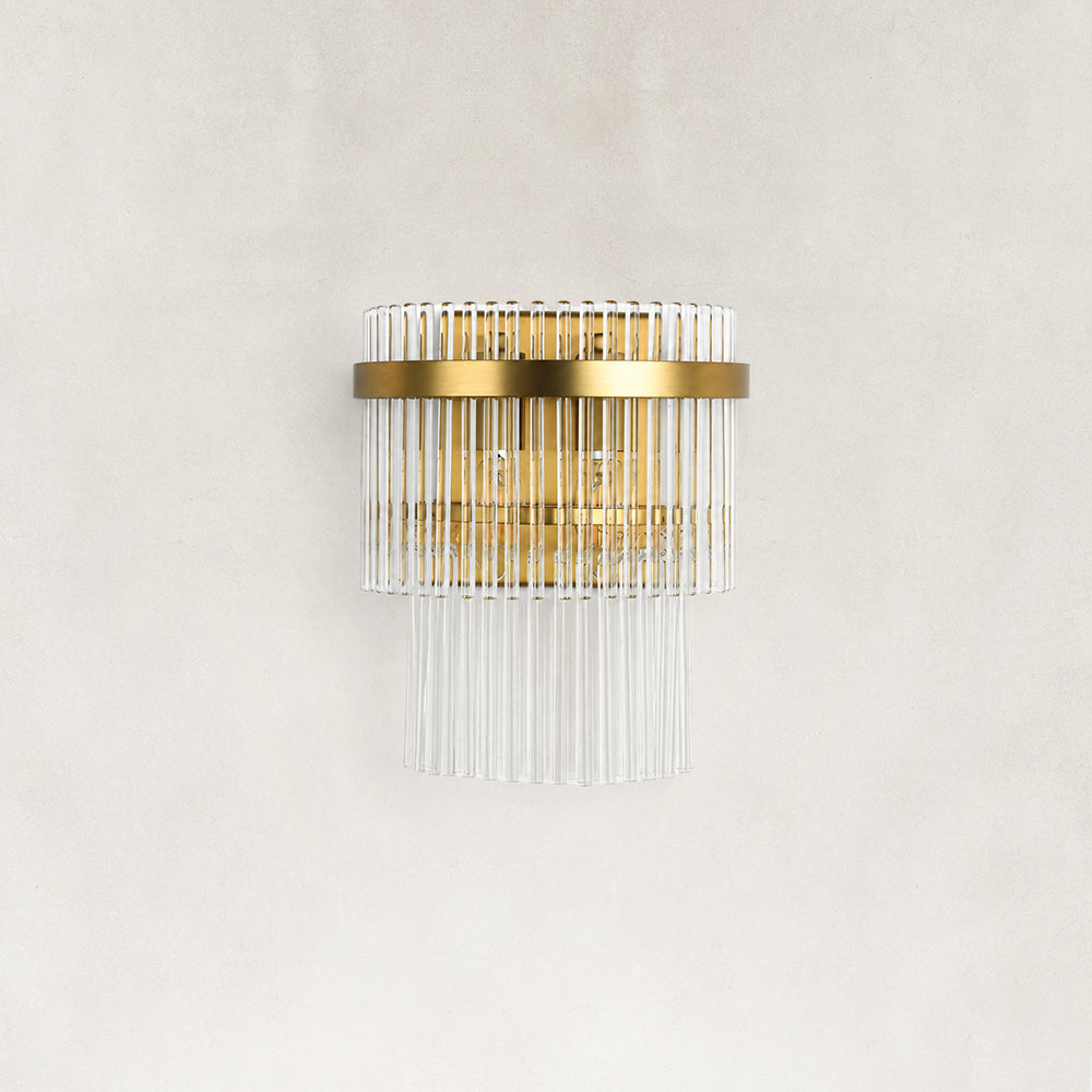 Syloria Glass Rod Half-Round Wall Sconce 9"W