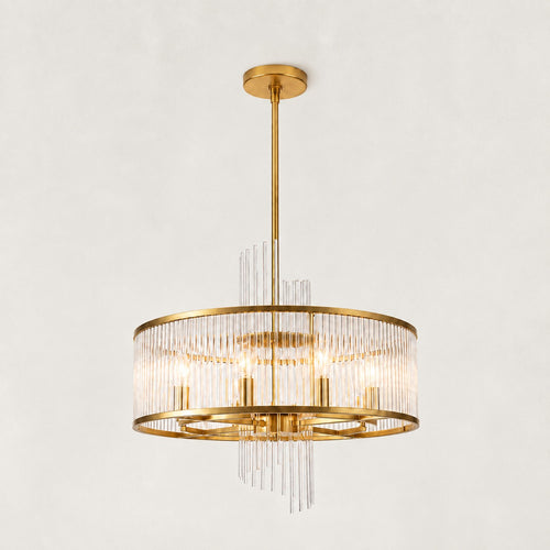 Syloria Glass Rod Round Chandelier 24