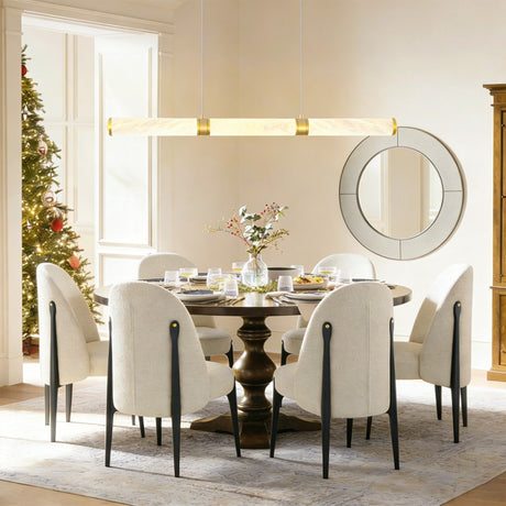 Sylva Alabaster Linear Chandelier 47"W