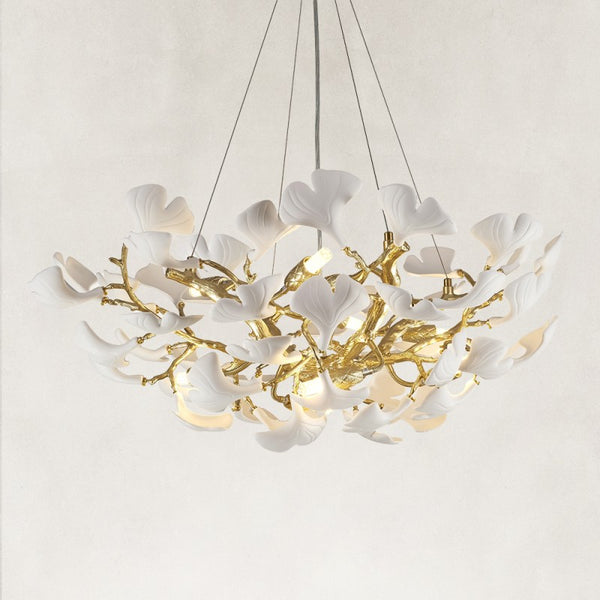 Twila Branches Ceramic Glow Round Chandelier 32"D