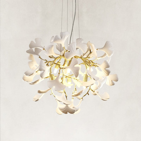 Twila Branches Ceramic Glow Round Chandelier 24"D