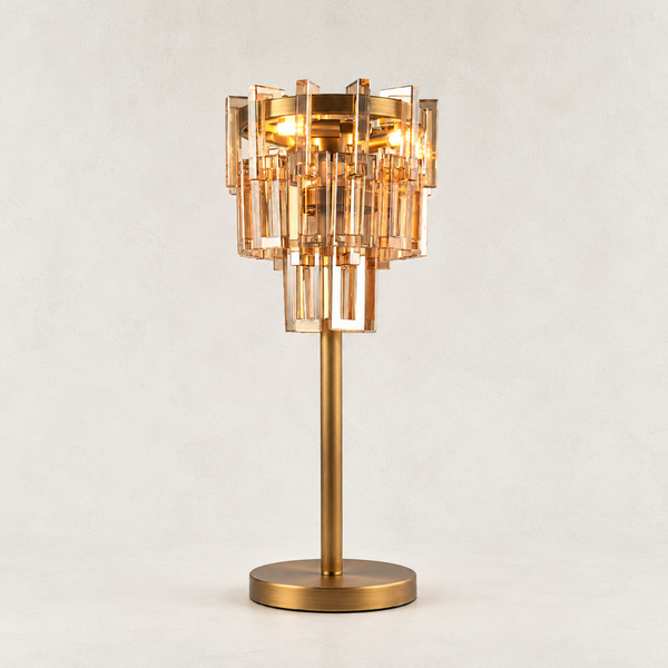 Vaeo Crystal Geometric Table Lamp 14"D