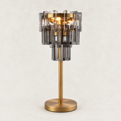 Vaeo Crystal Geometric Table Lamp 14"D