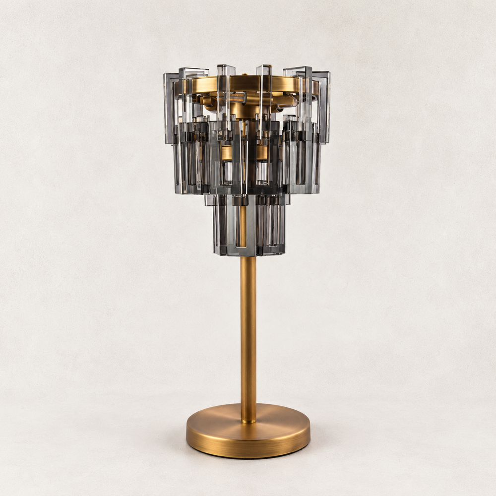 Vaeo Crystal Geometric Table Lamp 14"D