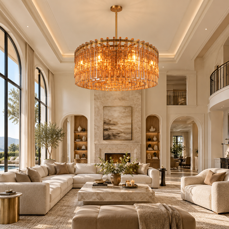 Vaeo Crystal Round Chandelier 46"W