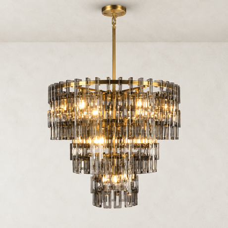 Vaeo Crystal Tiered Round Chandelier 32"W